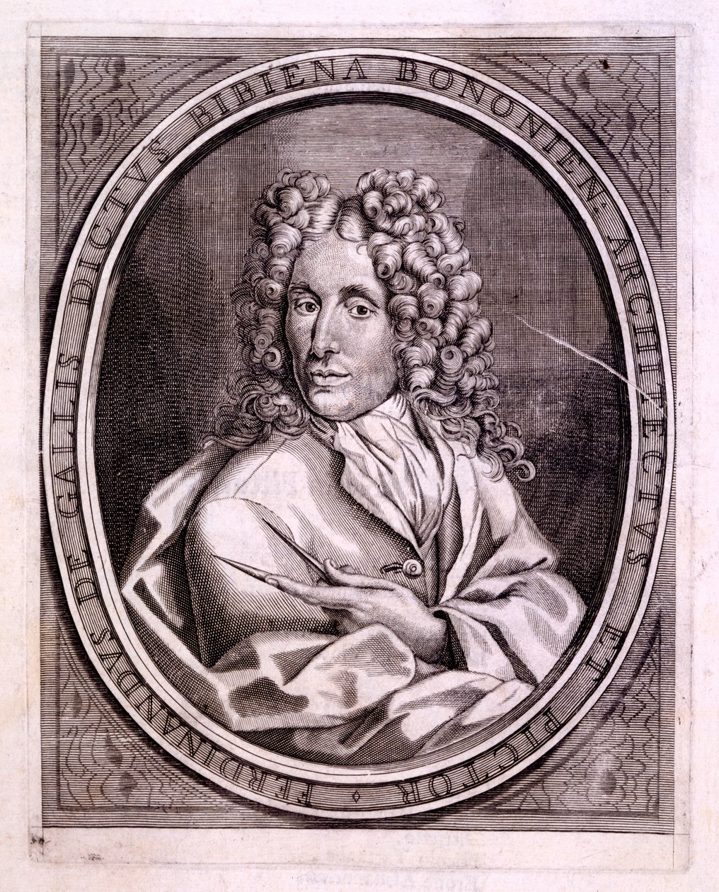 自画像，来自&39;L&39;Architettura Civile&39;的插图作者：Ferdinando Galli da Bibiena，1711年出版 作者 费迪南多·加利·比比亚