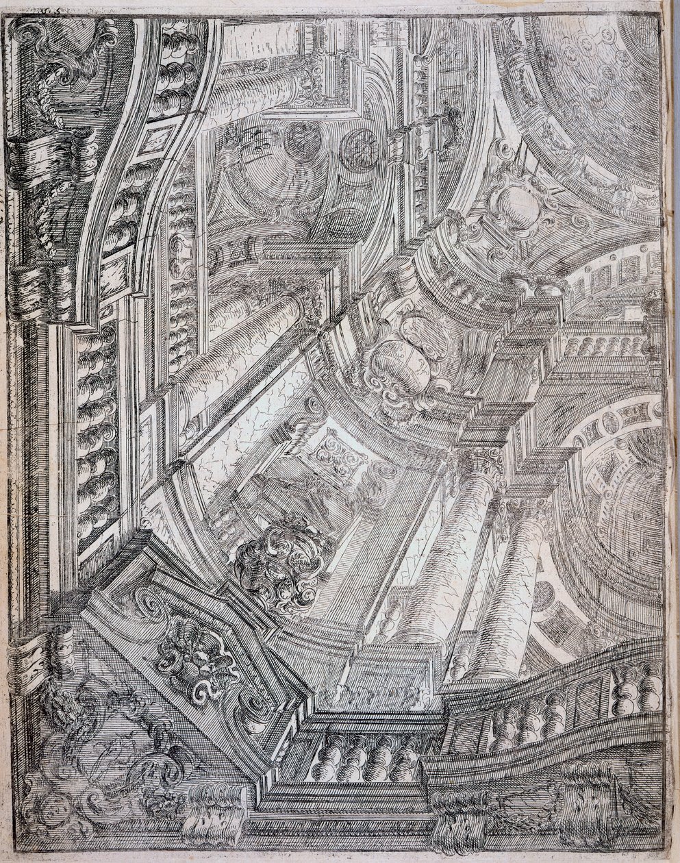 来自&39;Civil Architettura&39;的插图 作者 费迪南多·加利·比比亚