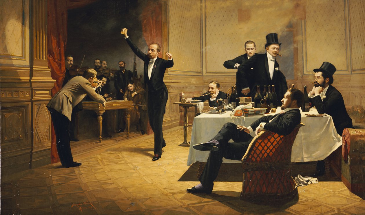晚餐聚会，1837年 作者 费伦茨·帕茨卡（Ferencz Paczka）