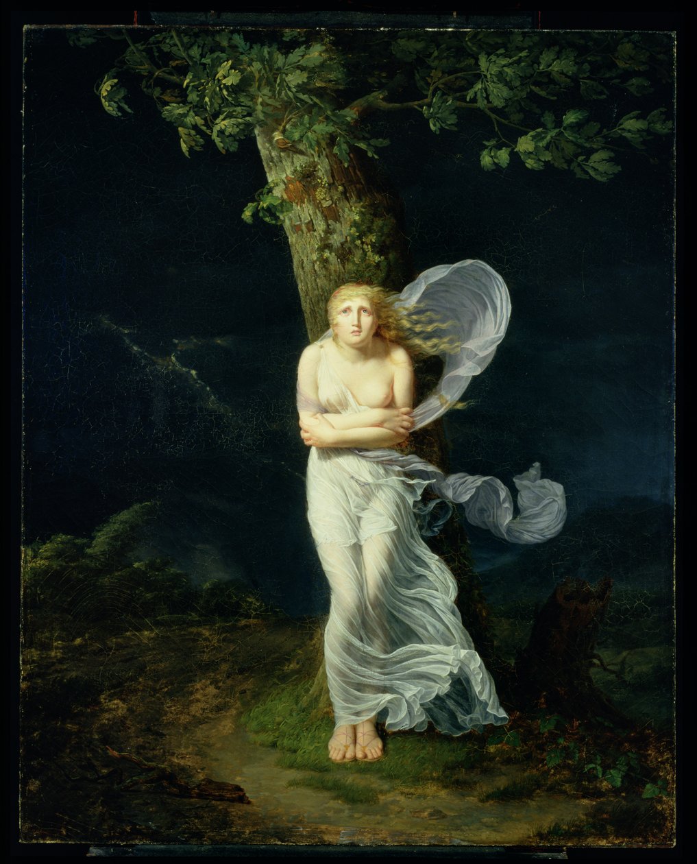 年轻女子被风暴超越，1799年 作者 Fereol Bonnemaison