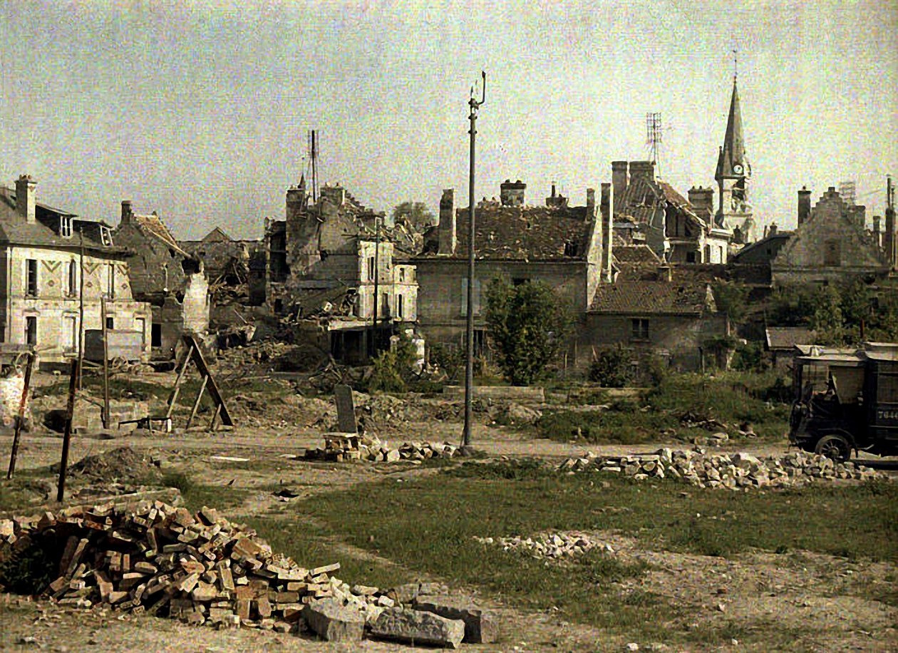 Saint-Waast，Soissons，Aisne，法国，1917年（全色）全景 作者 费尔南德·库维尔