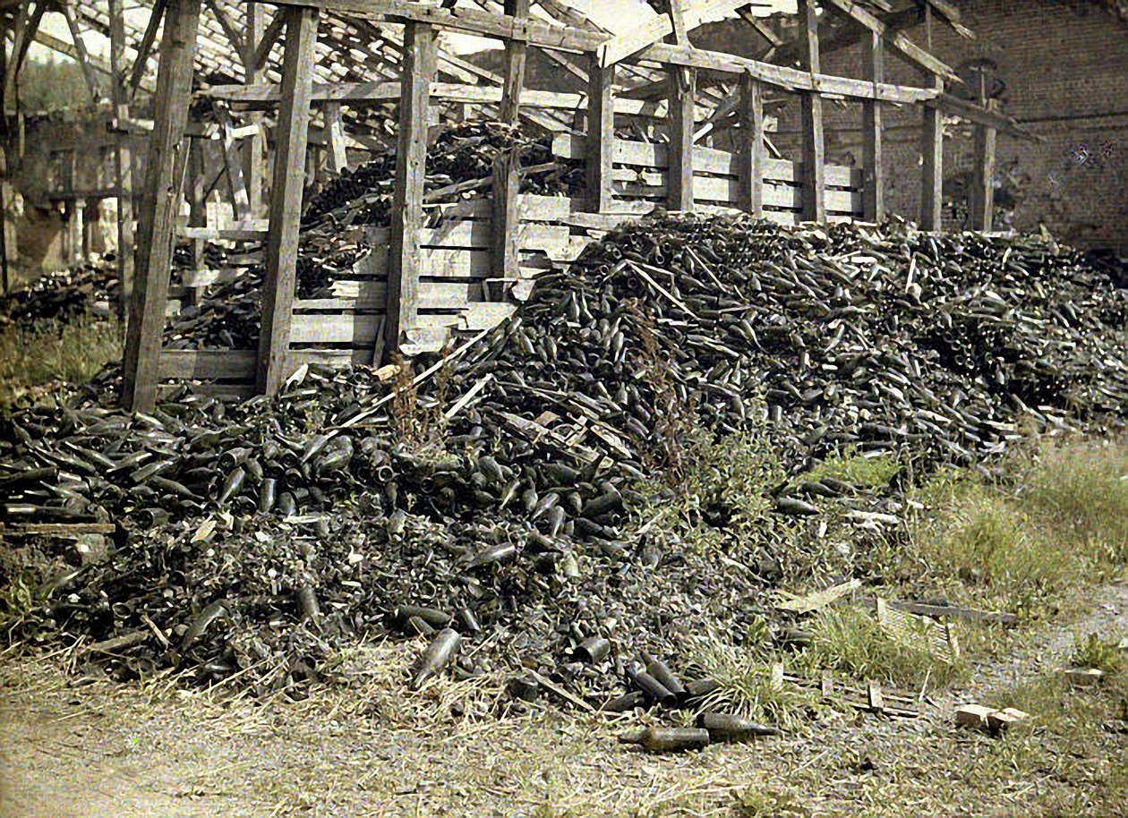 受损严重的Vauxrot酿酒厂废墟，Cuffies，Aisne，法国，1917年（自然色） 作者 费尔南德·库维尔
