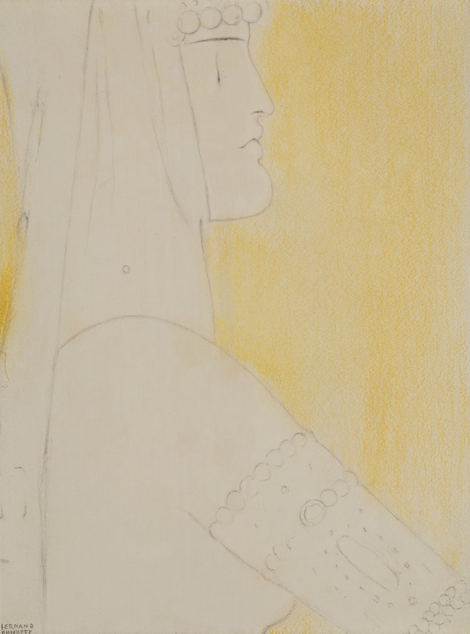 通过考试，c.1908（粉彩） 作者 费尔南德·科诺普夫
