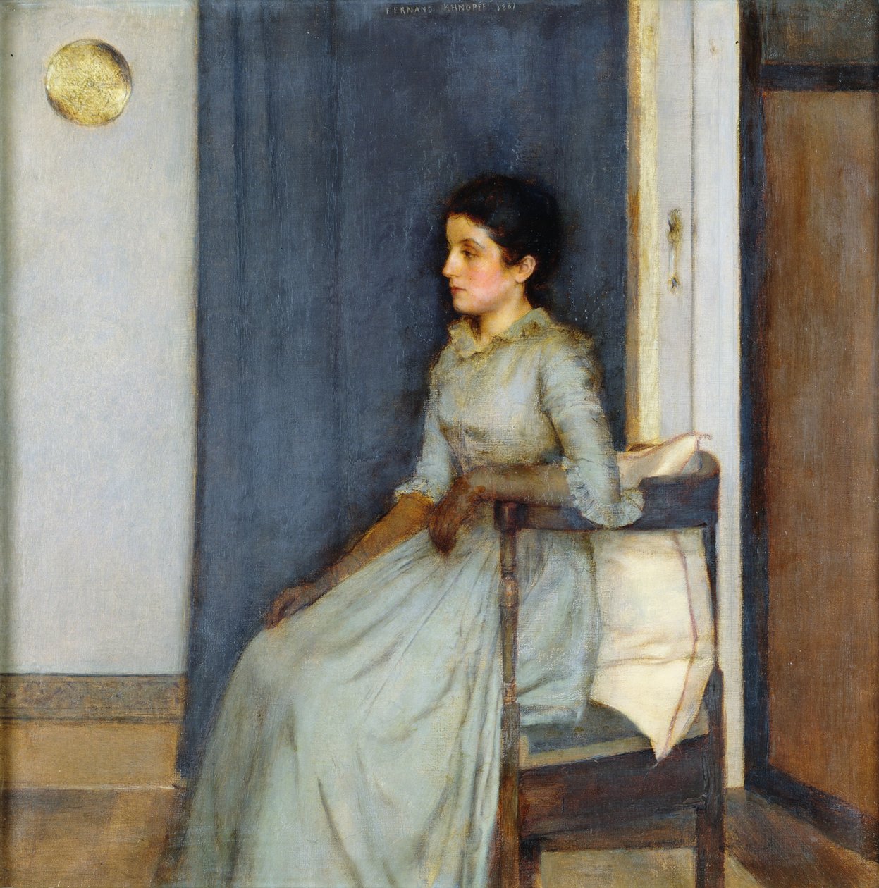 Mademoiselle Monnom，1887 作者 费尔南德·科诺普夫