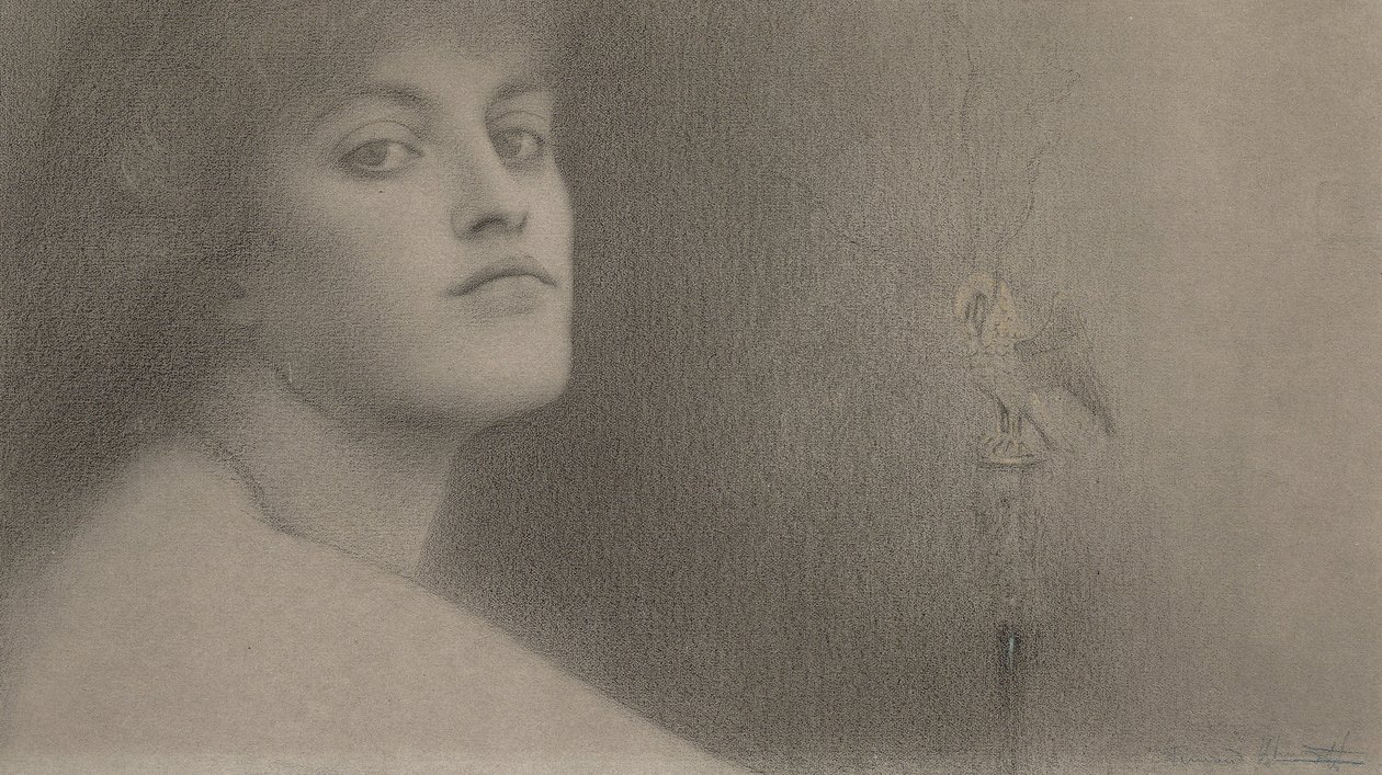 研究lOffrande（The Offering），1891年 作者 费尔南德·科诺普夫