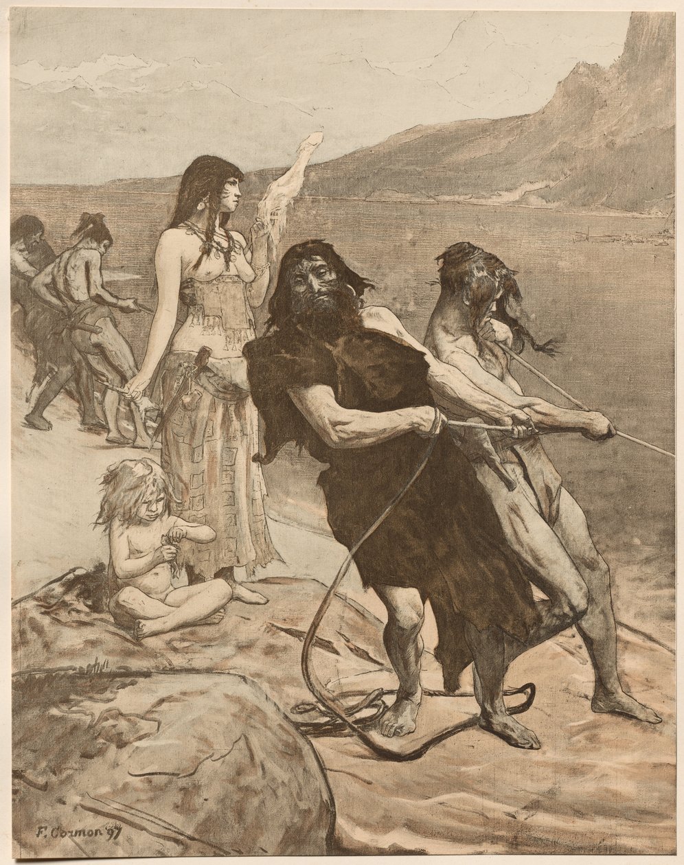 拉古斯特（CitéLacustre），1897年。 作者 费尔南德·科尔蒙（Fernand Cormon）