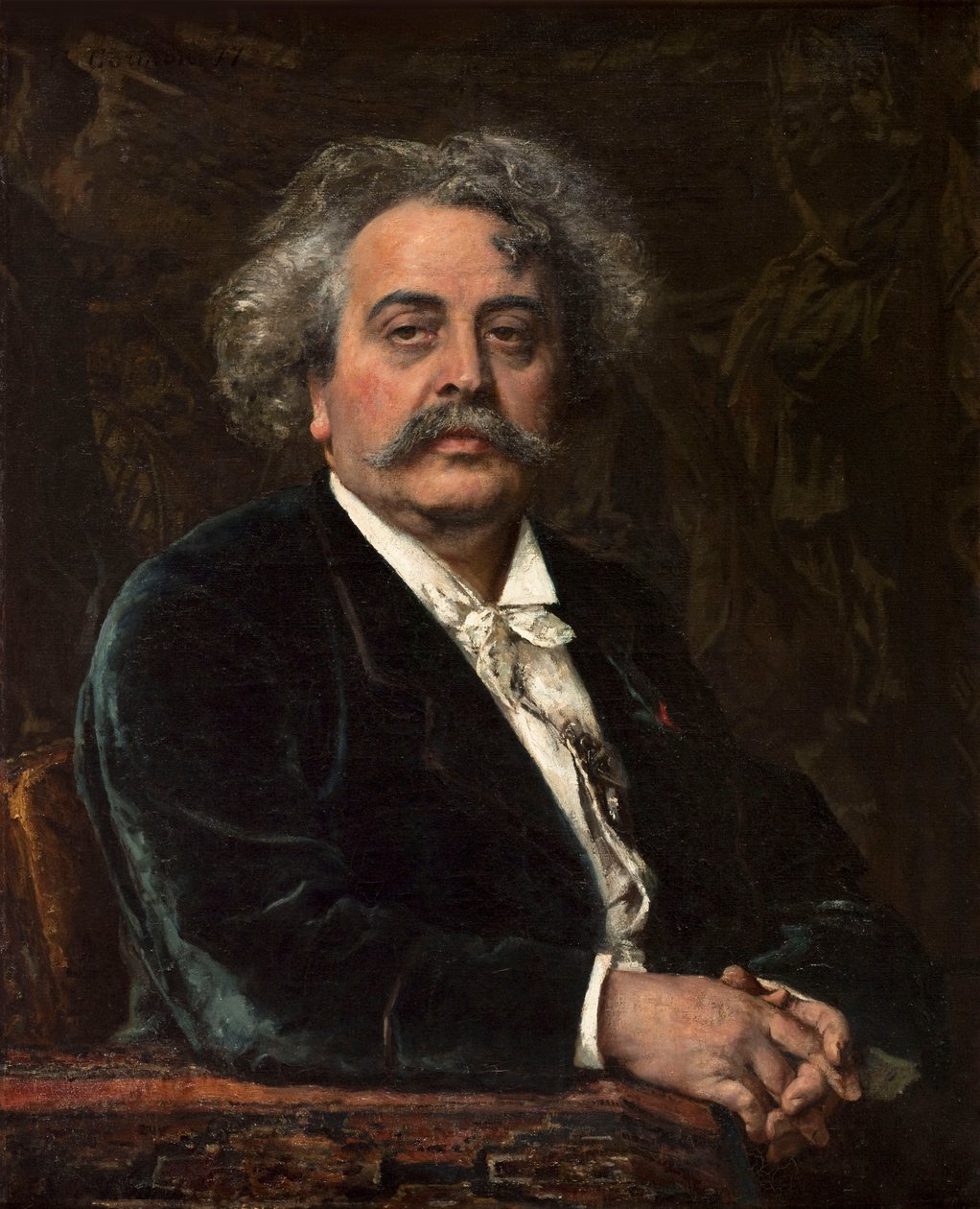 皮埃尔-卡里埃-贝勒塞1851-1933年的肖像。 作者 费尔南德·科尔蒙（Fernand Cormon）