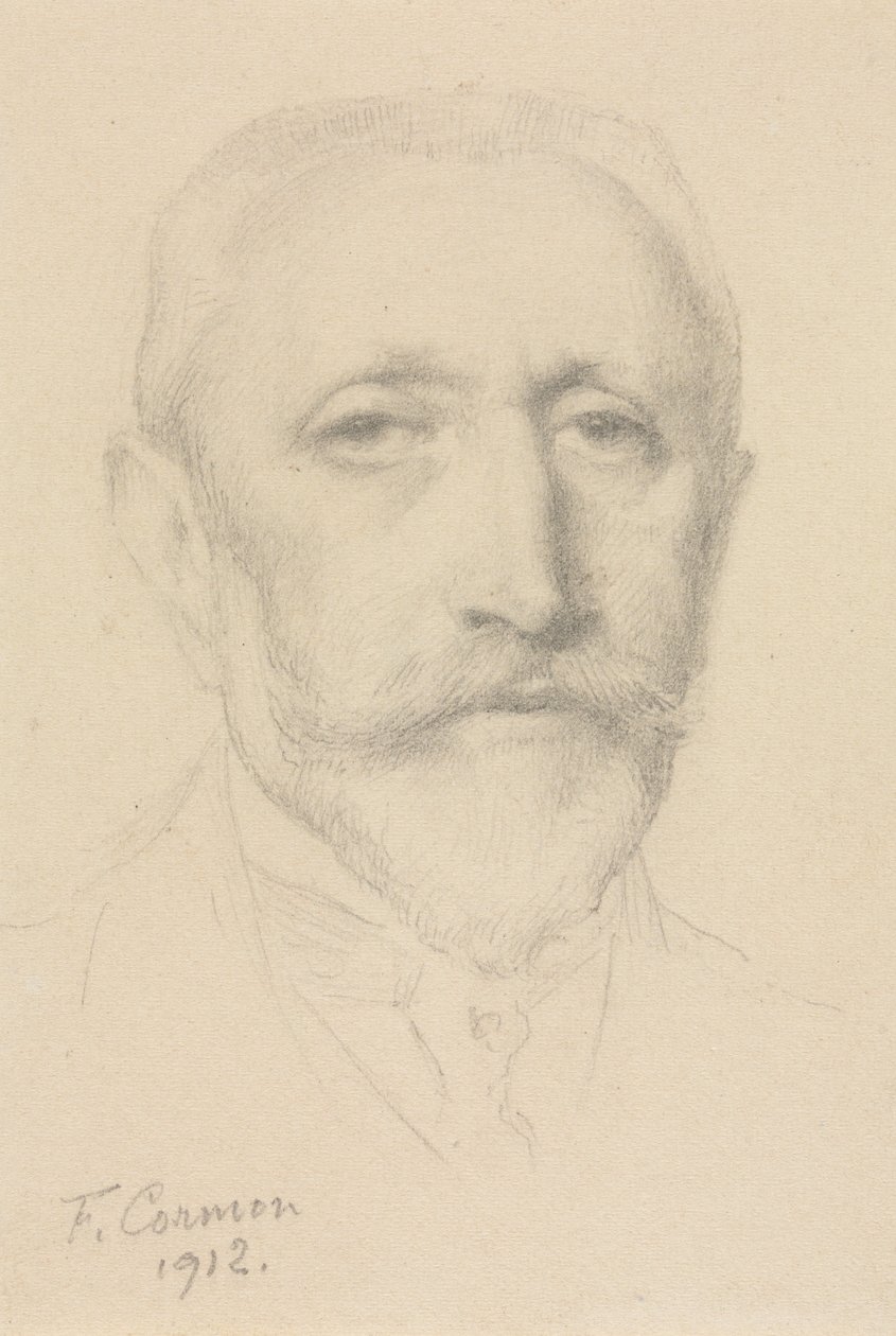 自画像，1912年。 作者 费尔南德·科尔蒙（Fernand Cormon）