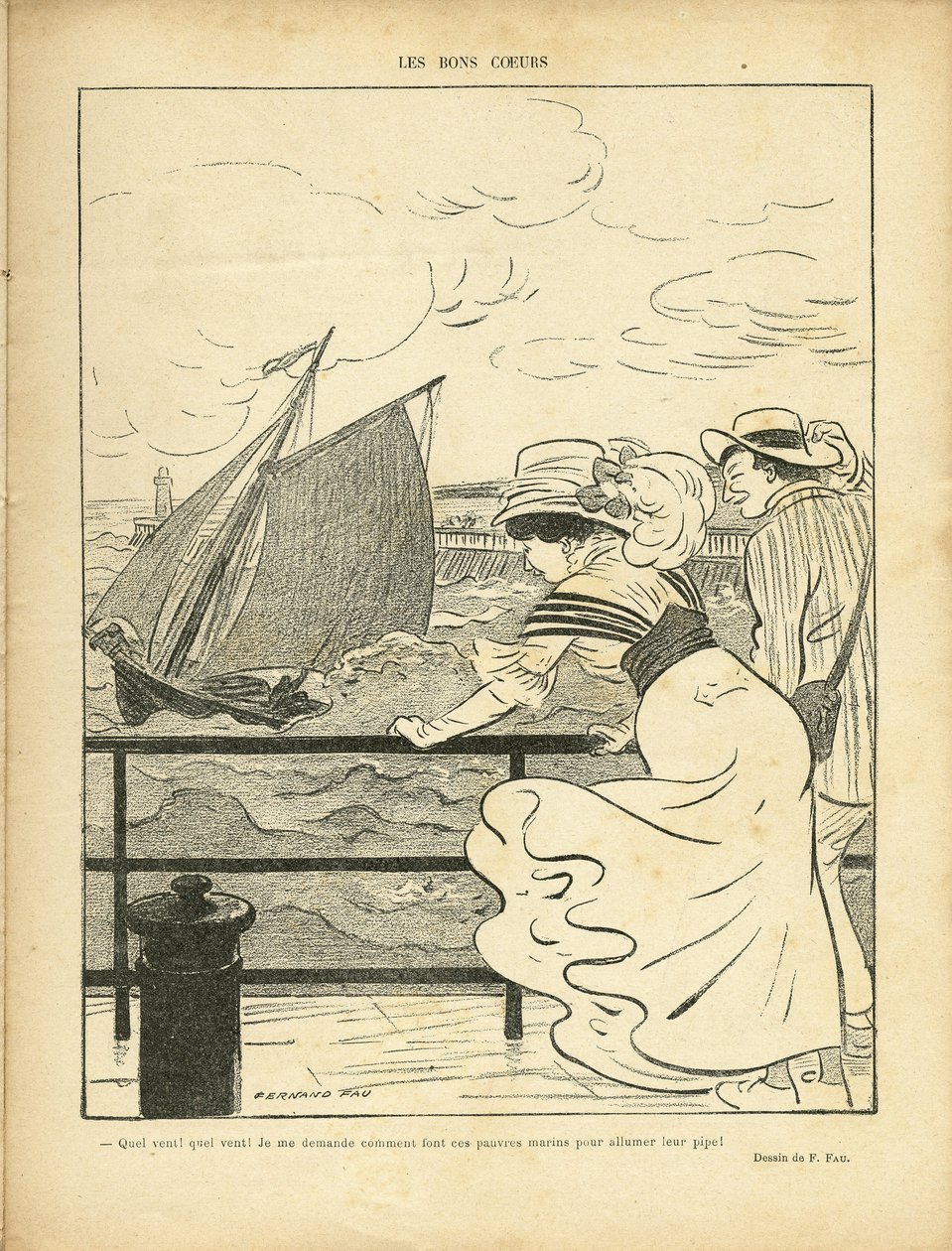 Fernand Fau（1858-1919 年）在《Le Rire》上绘制的插图 作者 费尔南德·福