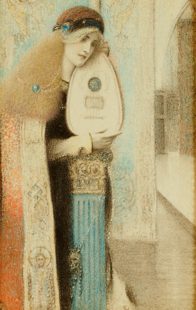 音乐家，约1899年 作者 费尔南德·科诺普夫