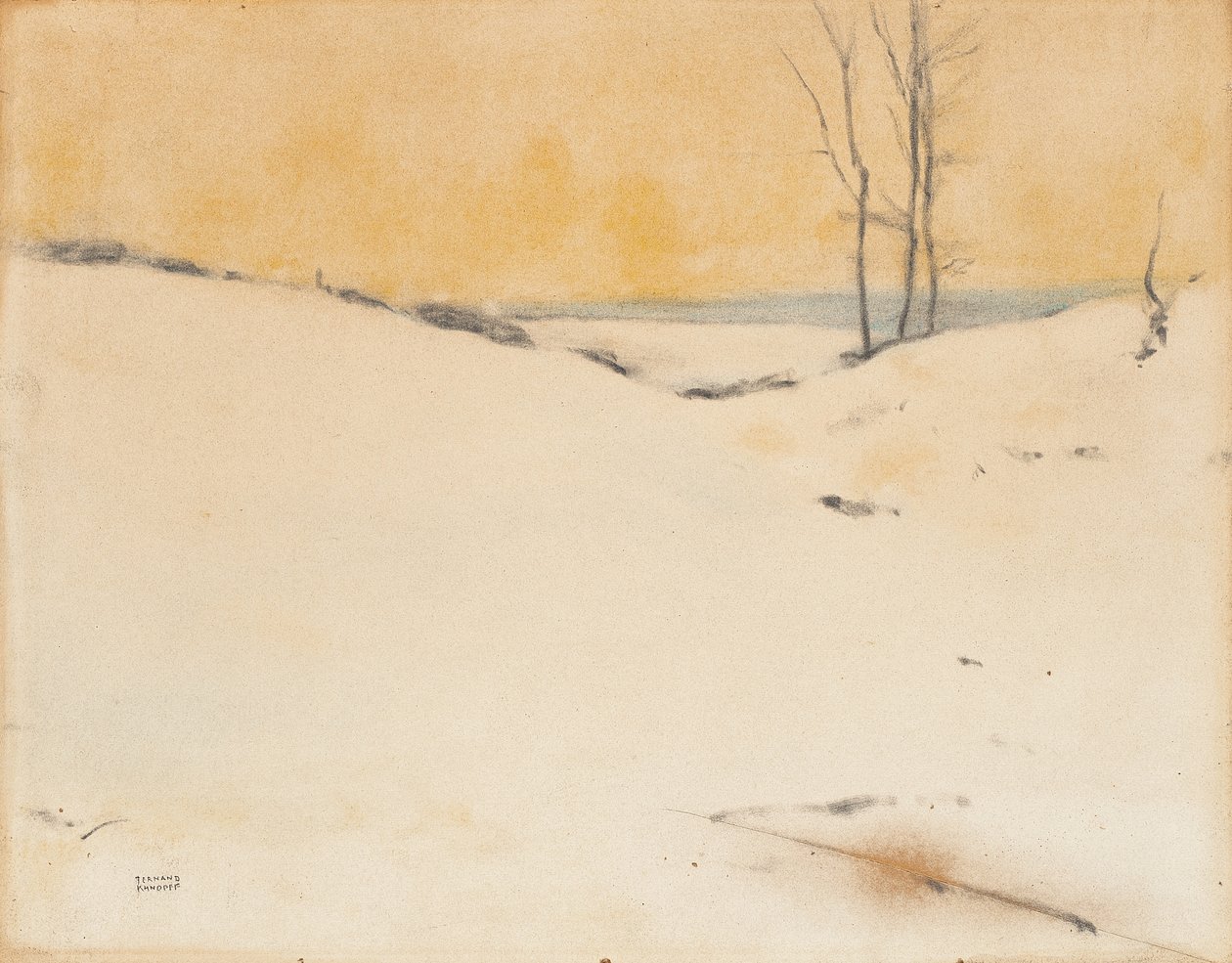 1916年在雪中 作者 费尔南德·科诺普夫