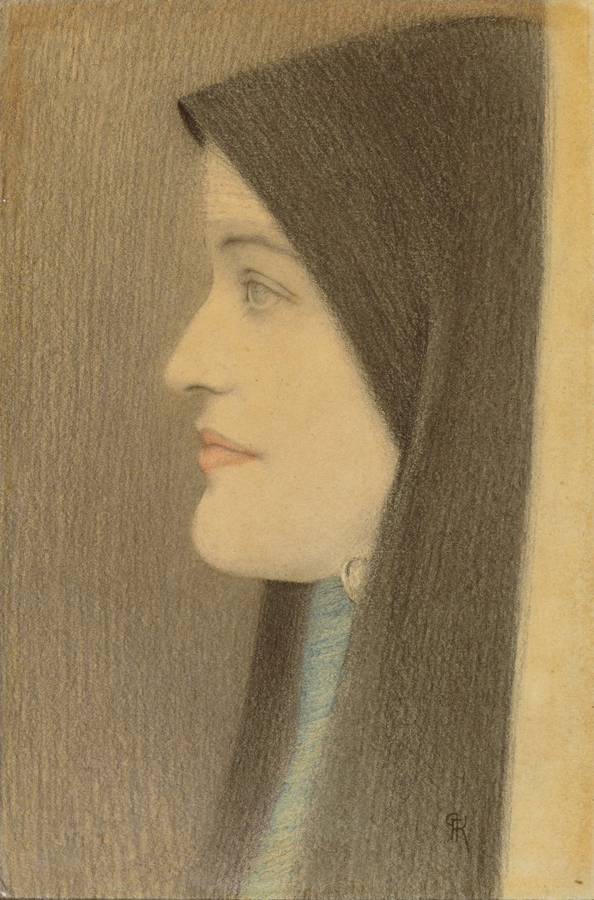 女人研究，约1910年 作者 费尔南德·科诺普夫