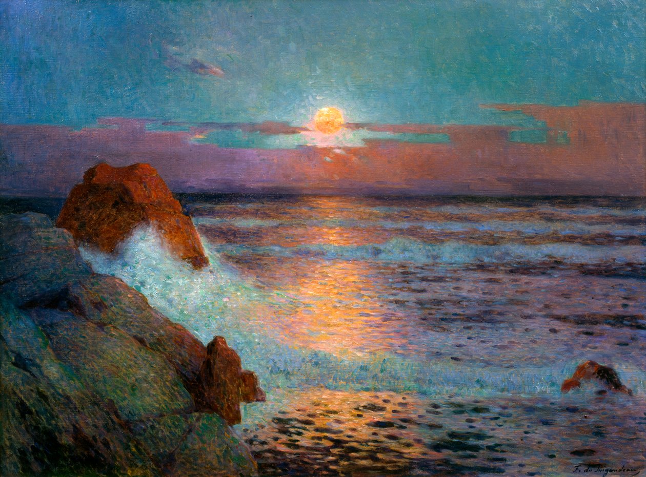 海边的太阳下山，1925年 作者 费尔南德·洛延·杜普伊戈多