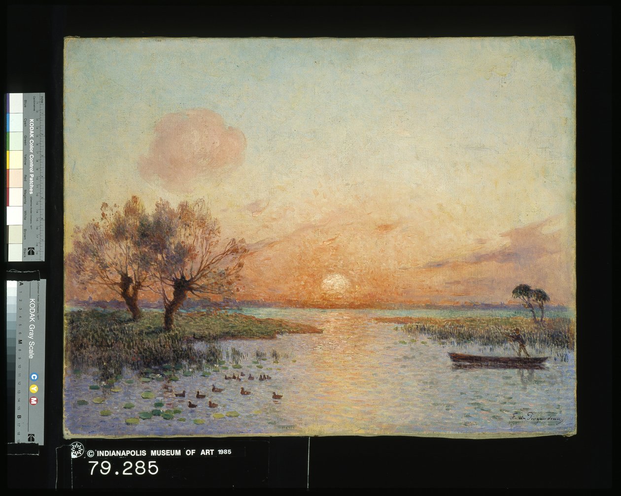日落时的池塘（La Mare Au Coucher Du Soleil）（布面油画） 作者 费尔南德·洛延·杜普伊戈多