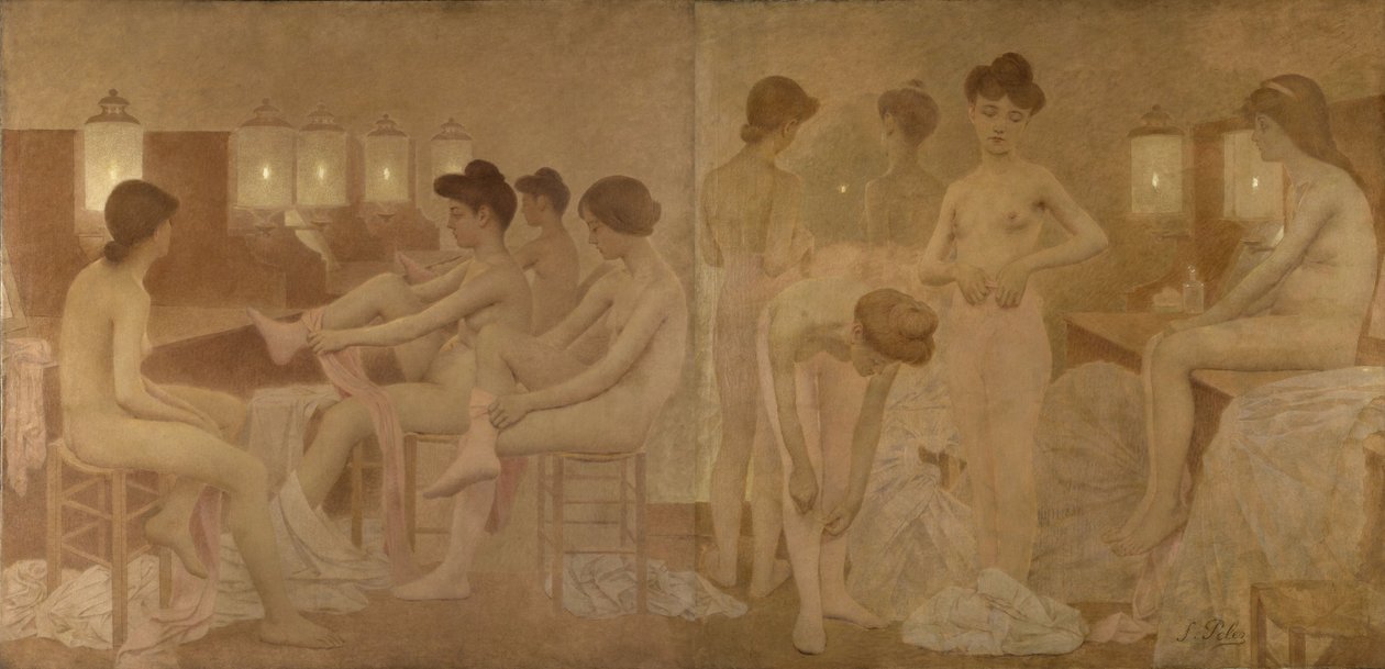 舞者》，1905 年至 1909 年（布面油画） 作者 费尔南德·佩莱斯