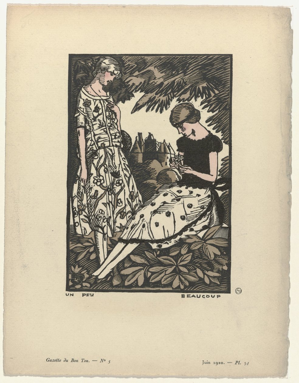Gazette du Bon Ton，1920 年 - 第 5 期，第 34 页：有点多 作者 费尔南德·西蒙
