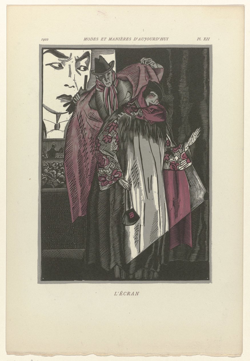 现代模式与方法》，1922 年，第 12 插图：屏风 作者 费尔南德·西蒙