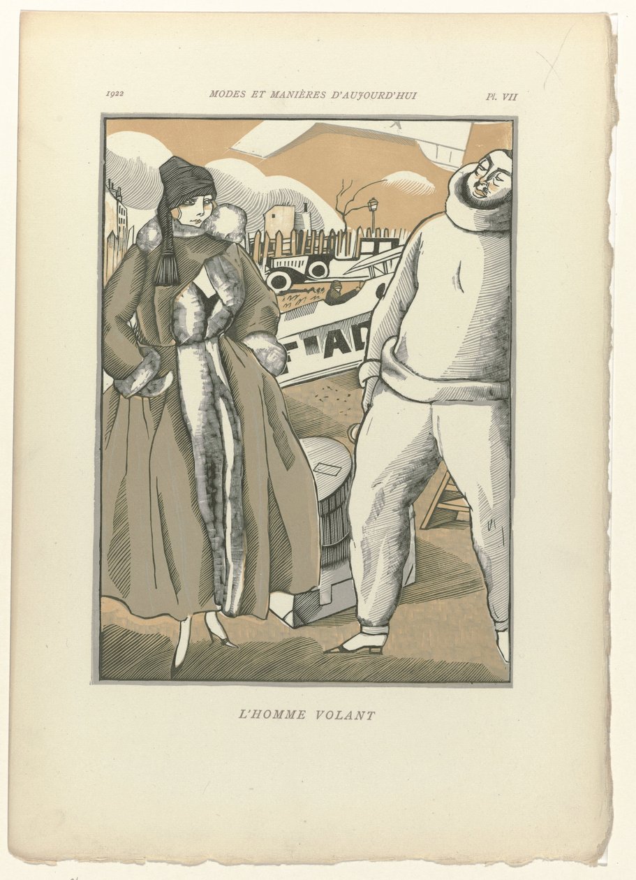 现代模式与方式》，1922 年，第 7 插图：飞人 作者 费尔南德·西蒙