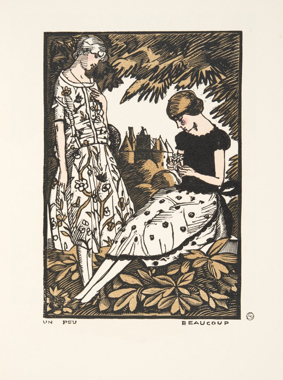 一小部分，很多，来自时装系列，1920年（模版印刷） 作者 费尔南德·西蒙
