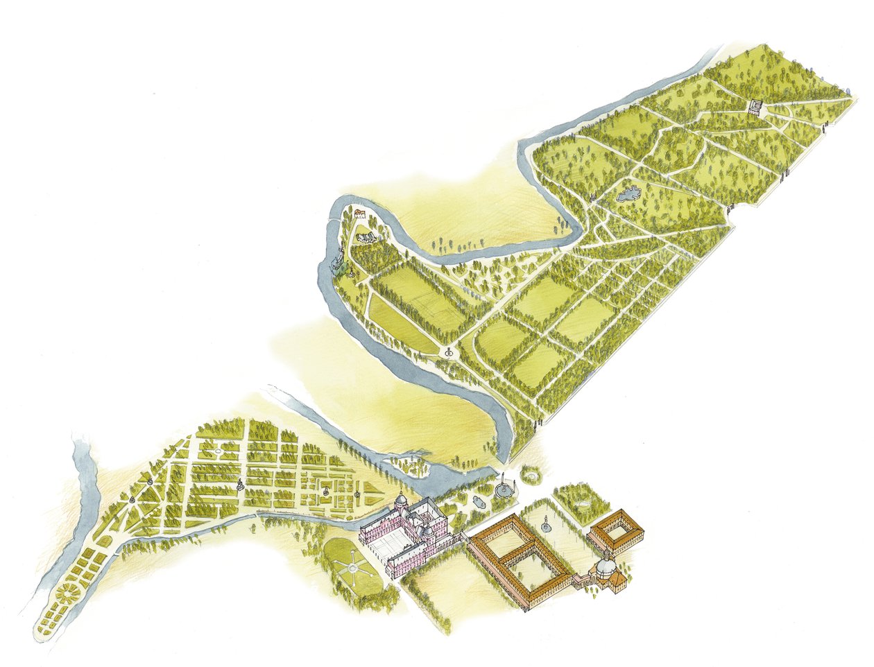 皇宫和花园。西班牙阿兰胡埃斯 作者 费尔南多·阿兹纳尔·塞纳莫尔