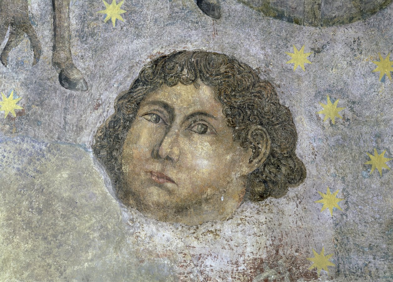 四个风中的一个，来自&39;Cielo de Salamanca&39;拱顶的细节，c.1480-90 作者 费尔南多·加列戈