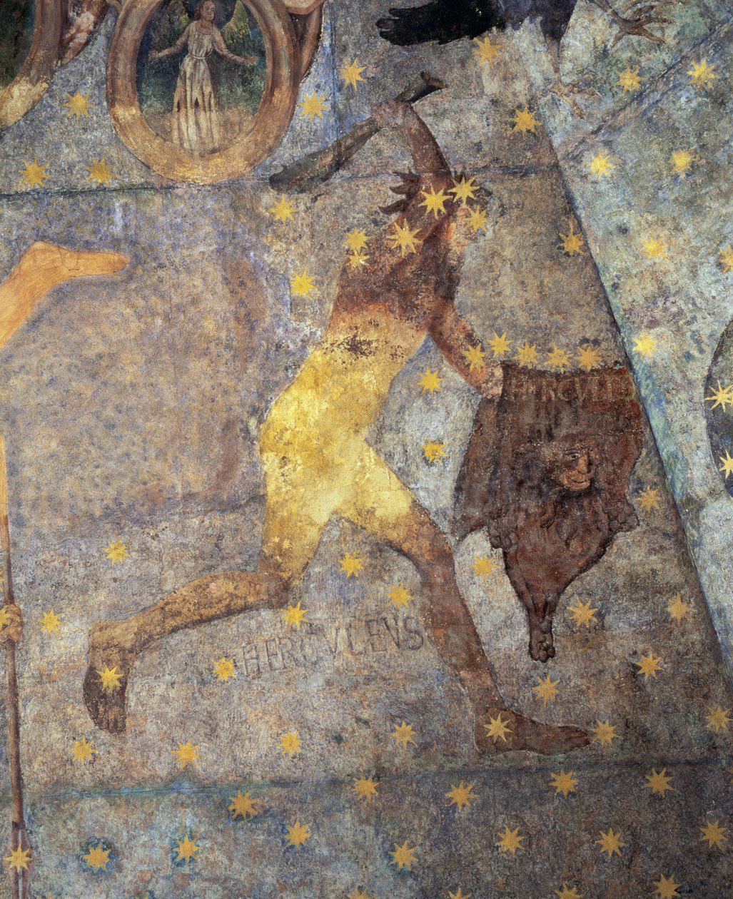 十二生肖的圆顶，赫拉克勒斯的细节，1485年 作者 费尔南多·加列戈