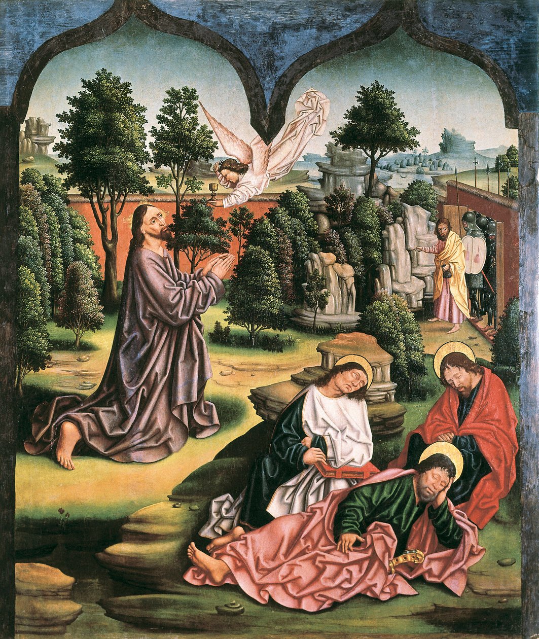 Prayer in the Garden of Olives, painting by Fernando Gallego 作者 费尔南多·加列戈