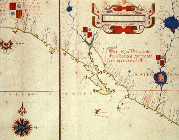 Fol.15墨西哥和下加利福尼亚地图，地图集，1571年 作者 费尔纳·瓦兹·杜拉多