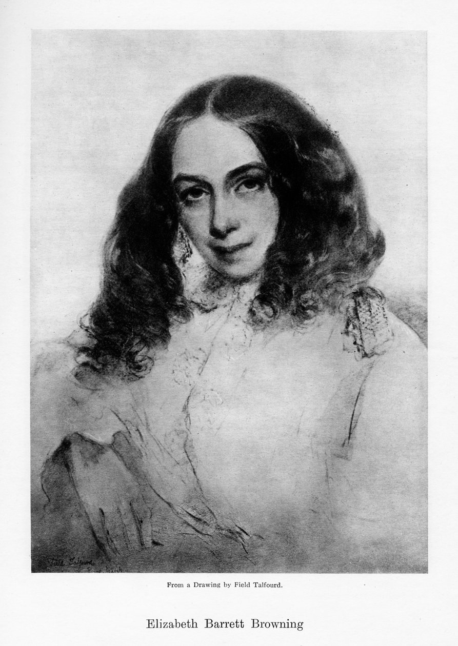 伊丽莎白·巴雷特·布朗宁（Elizabeth Barrett Browning），十九世纪中叶，维多利亚时代的英国诗人。 作者 塔尔富德（Field Talfourd）