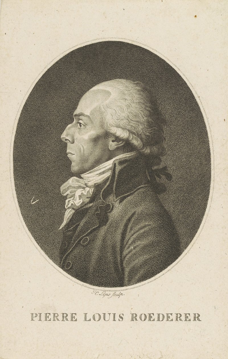 Pierre-Louis Roederer 1754-1835的肖像。 作者 菲辛格