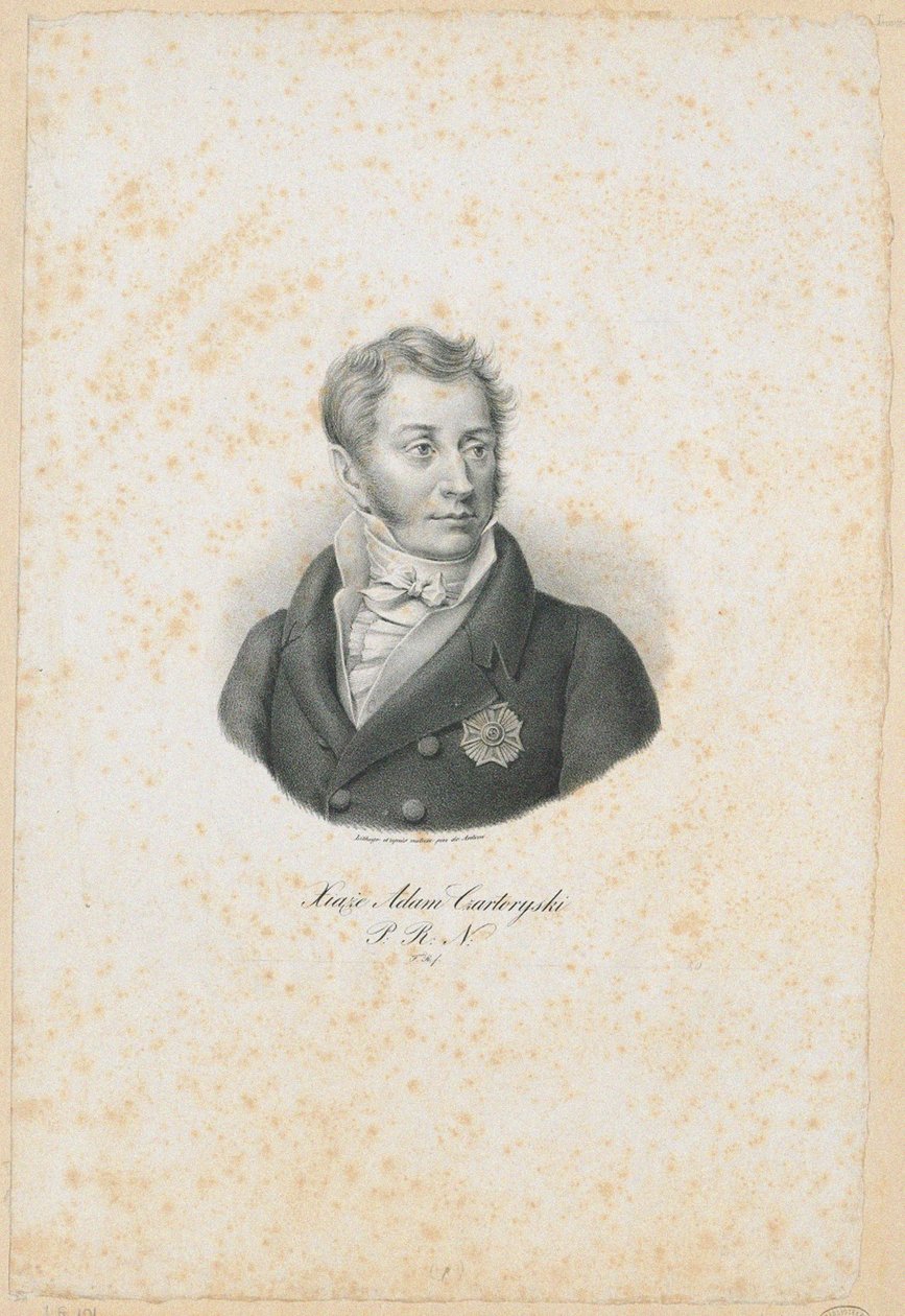 Adam Jerzy Czartoryski王子 1770-1861, 1831年 作者 菲利普·罗曼诺夫斯基