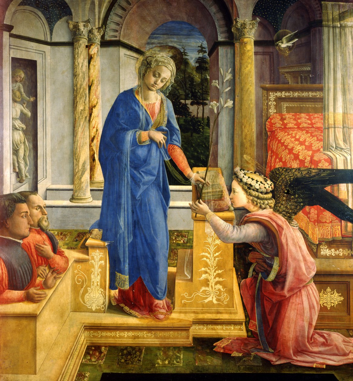 The Annunciation，Carafa Chapel，Santa Maria sopra Minerva，罗马，1488-93 作者 菲律宾人利皮