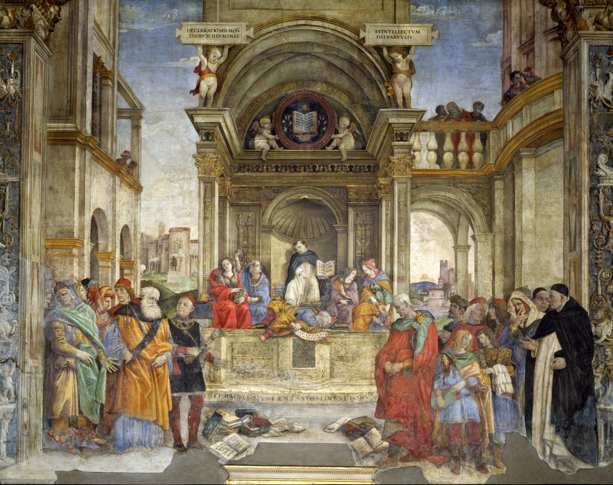 圣托马斯争议，Carafa教堂，Santa Maria sopra Minerva，罗马，1488-93 作者 菲律宾人利皮