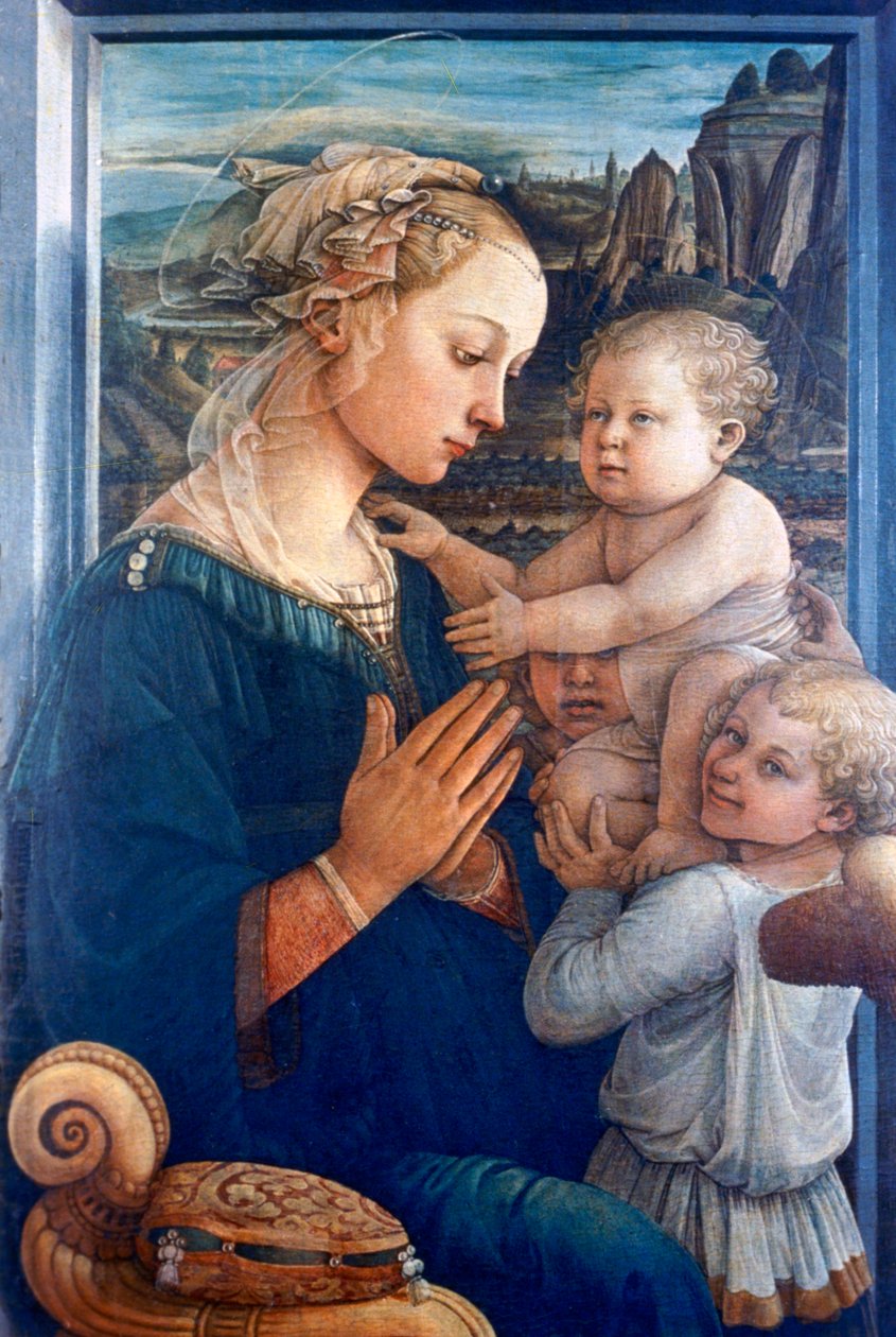 麦当娜和天使的孩子，c1455 作者 菲律宾人利皮
