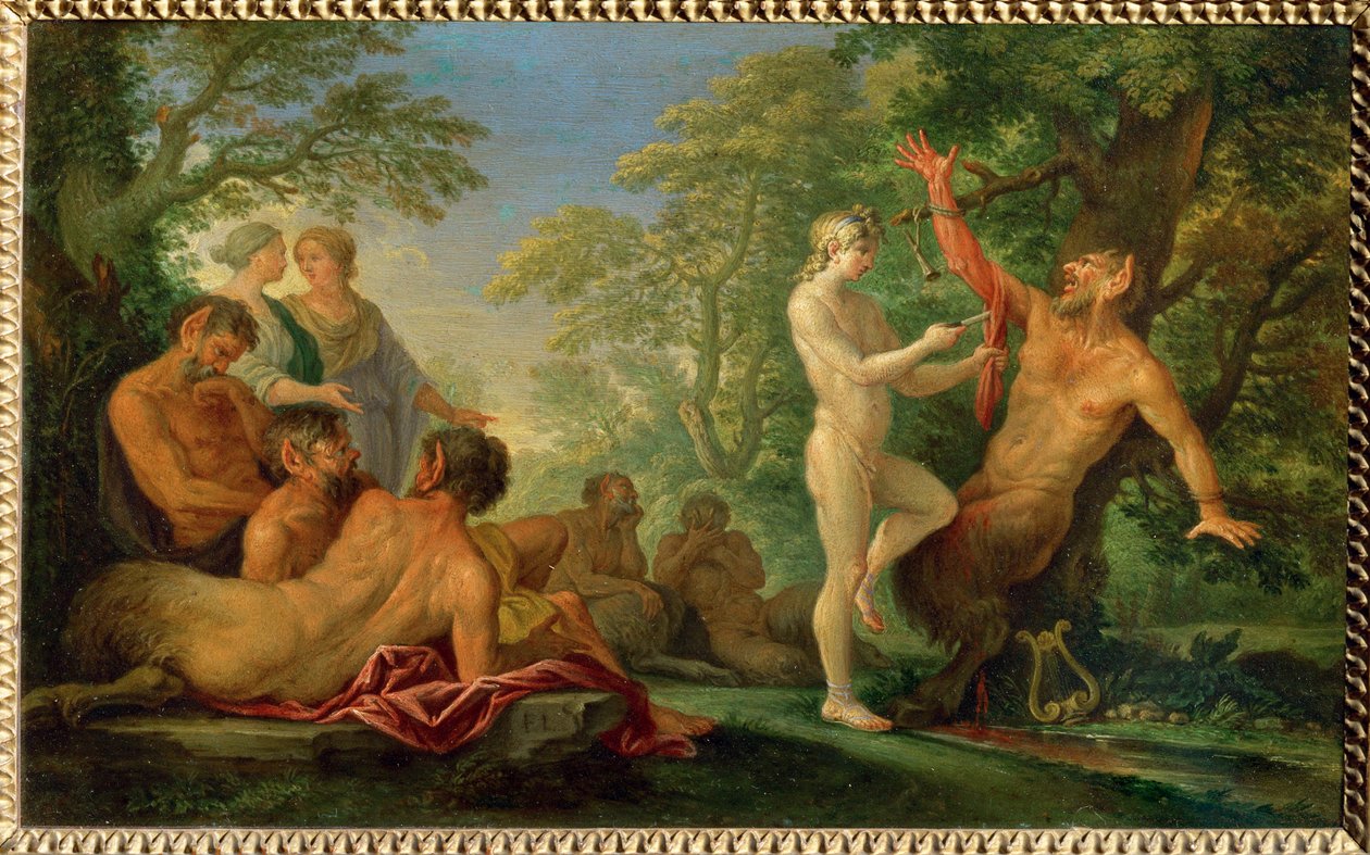 Le supplice de Marsyas - 马西亚斯的惩罚，铜... 作者 菲利波（劳里的圈子）