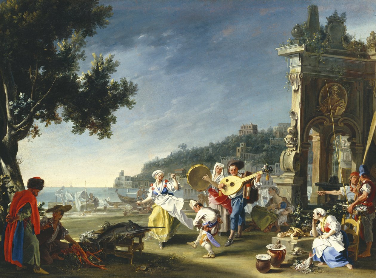 Trantella在Mergellina，1750 作者 Filippo Falciatore