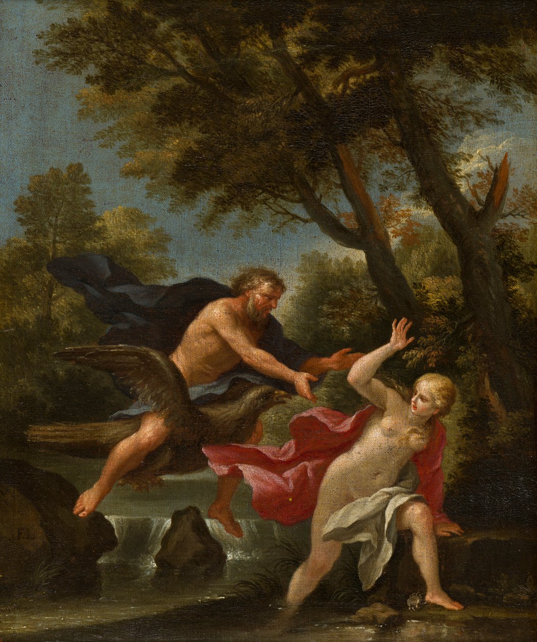 木星骑鹰，c.1643-94（布面油画） 作者 菲利普·劳里