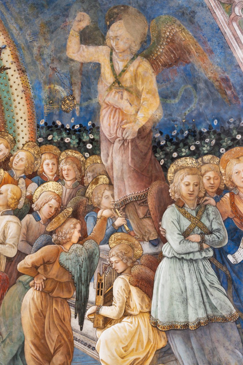 天使，玛利亚加冕细节 作者 菲利波·利皮（Filippo Lippi）