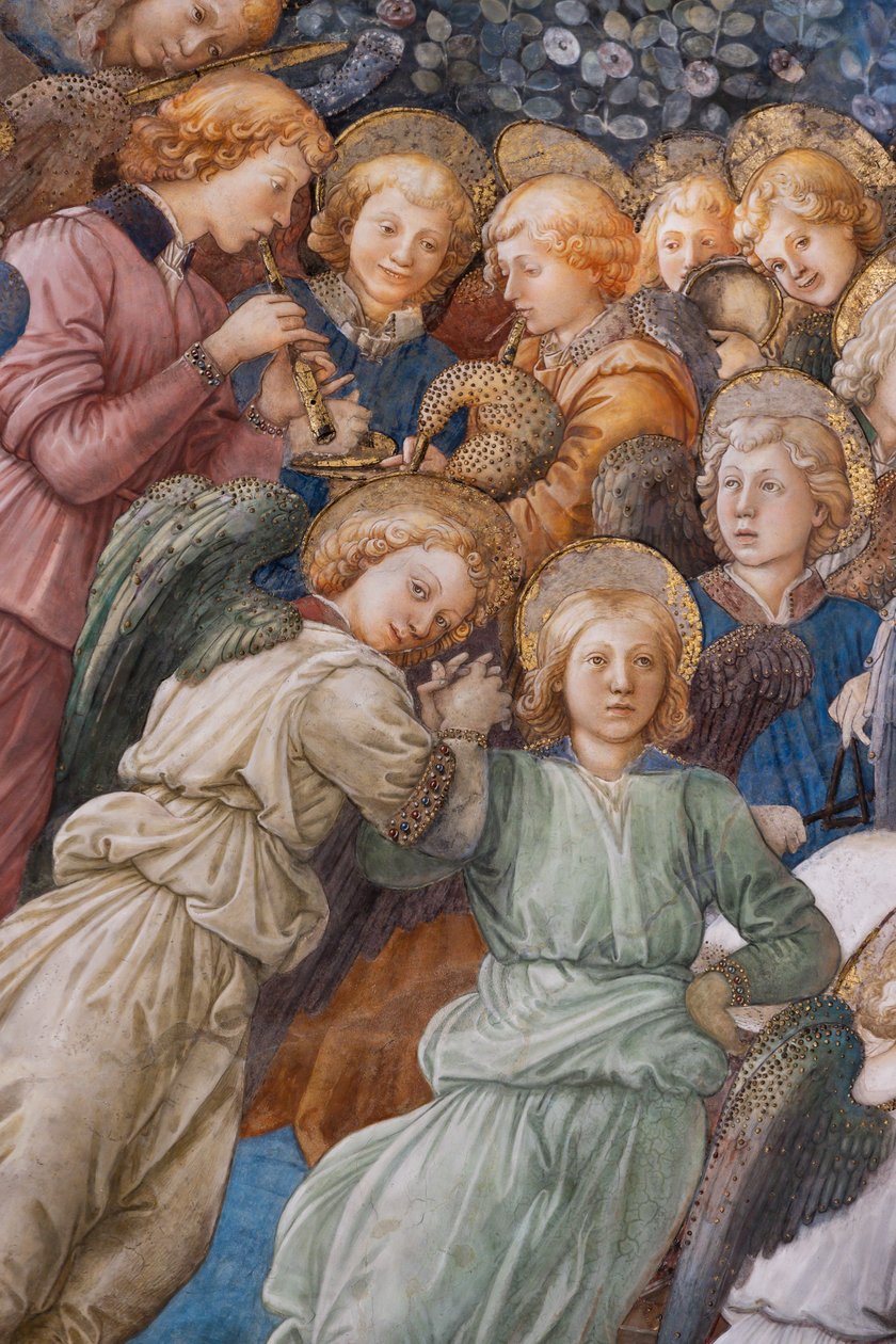 天使，玛丽加冕细节 作者 菲利波·利皮（Filippo Lippi）