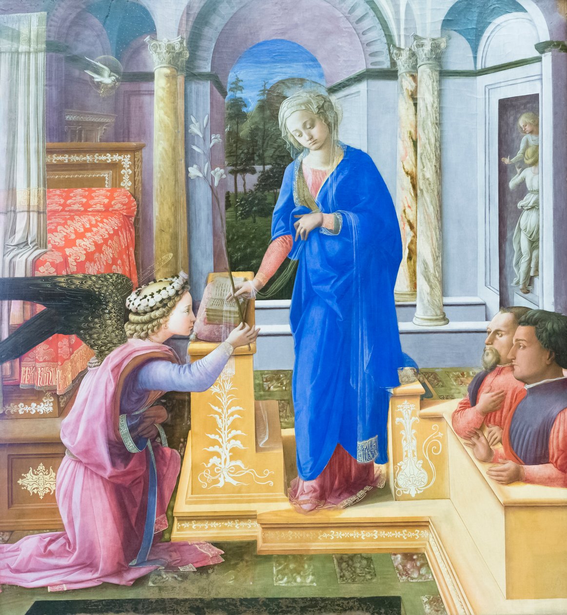 有两位捐赠者的圣母领报 作者 菲利波·利皮（Filippo Lippi）