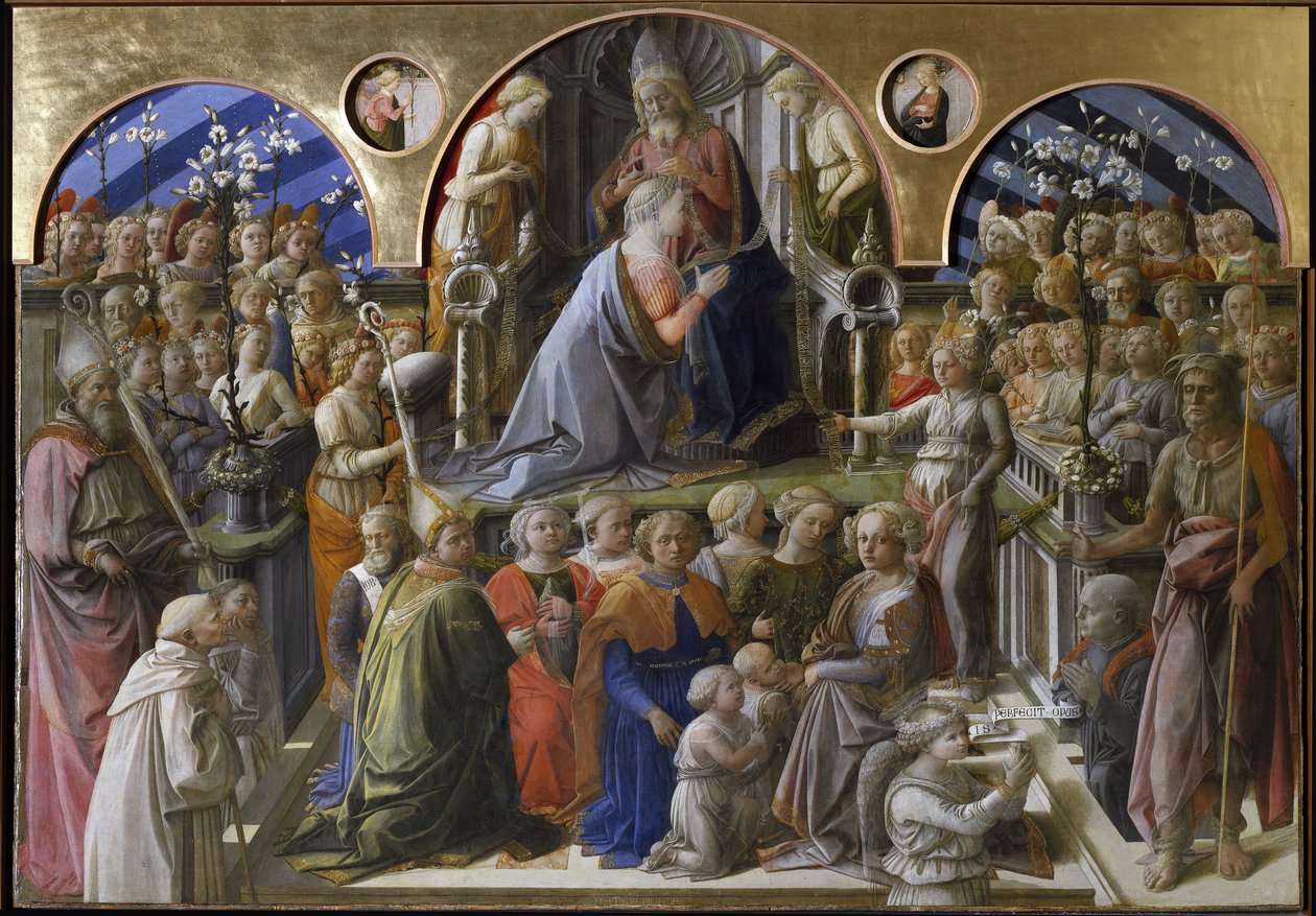 Coronation of the Virgin (1441-1447, tempera on wood) 作者 菲利波·利皮（Filippo Lippi）