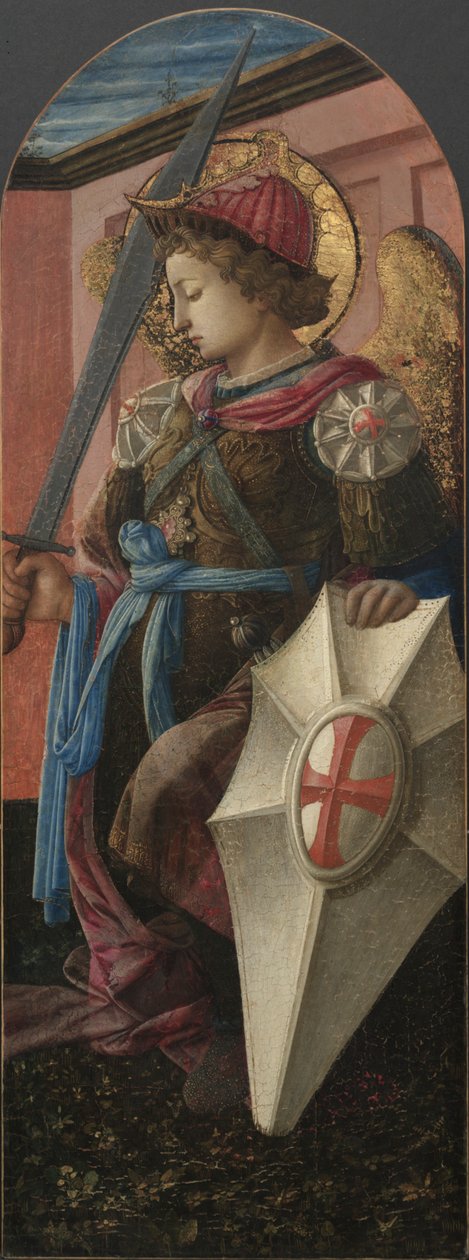 三联画中的壁画大天使米迦勒 作者 菲利波·利皮（Filippo Lippi）