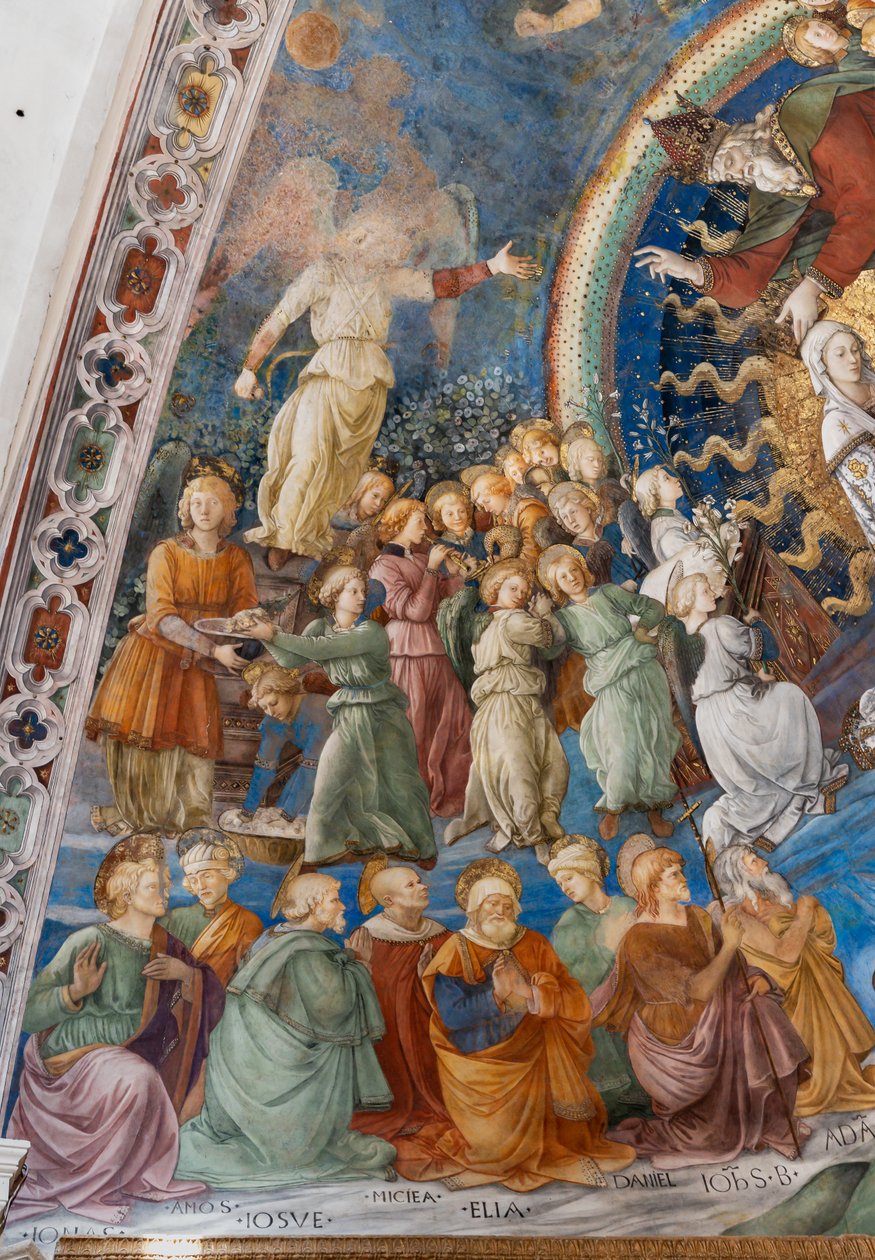 圣人和天使，玛丽加冕礼的细节 作者 菲利波·利皮（Filippo Lippi）