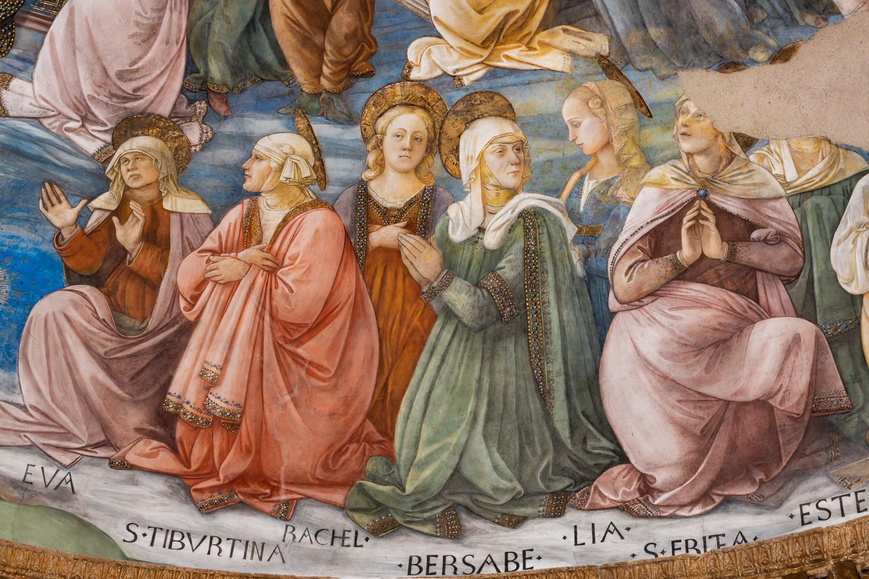 圣徒，玛丽加冕礼的细节 作者 菲利波·利皮（Filippo Lippi）