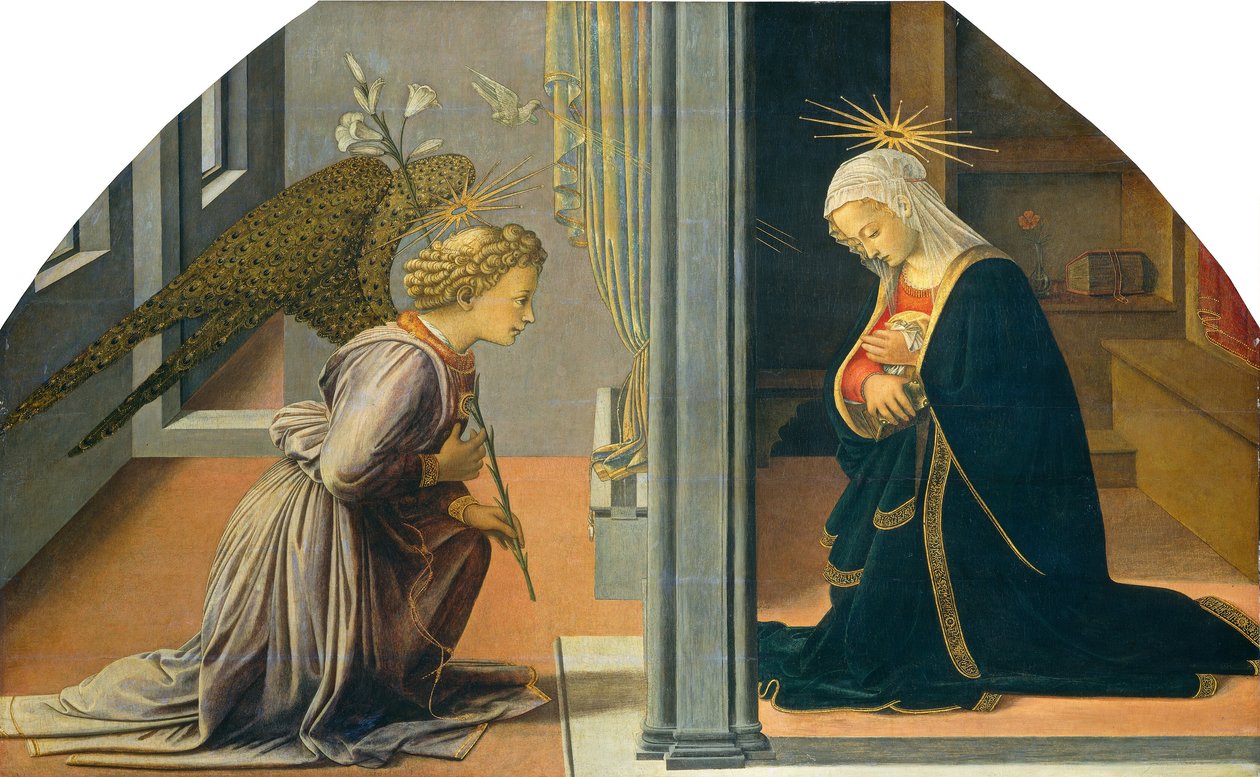 天使报喜》，约1435-1440。 作者 菲利波·利皮（Filippo Lippi）