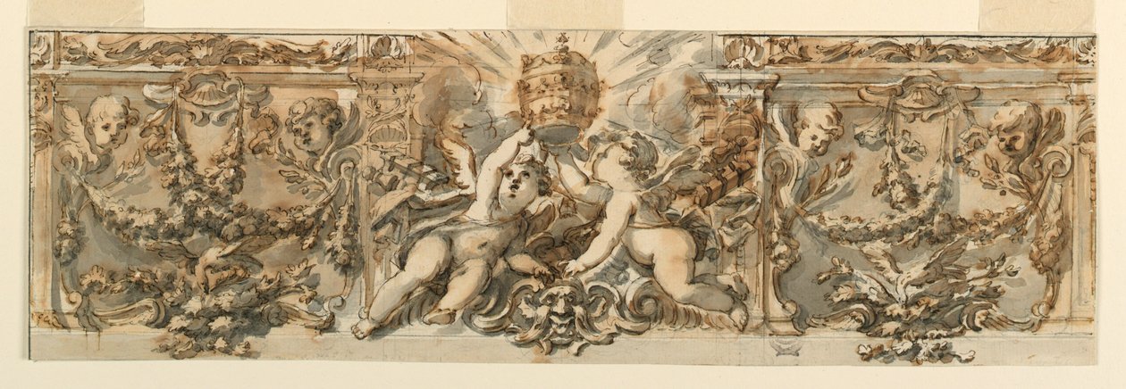绘画，门楣装饰，约 1770 年 作者 菲利波·马基奥尼（Filippo Marchionni）
