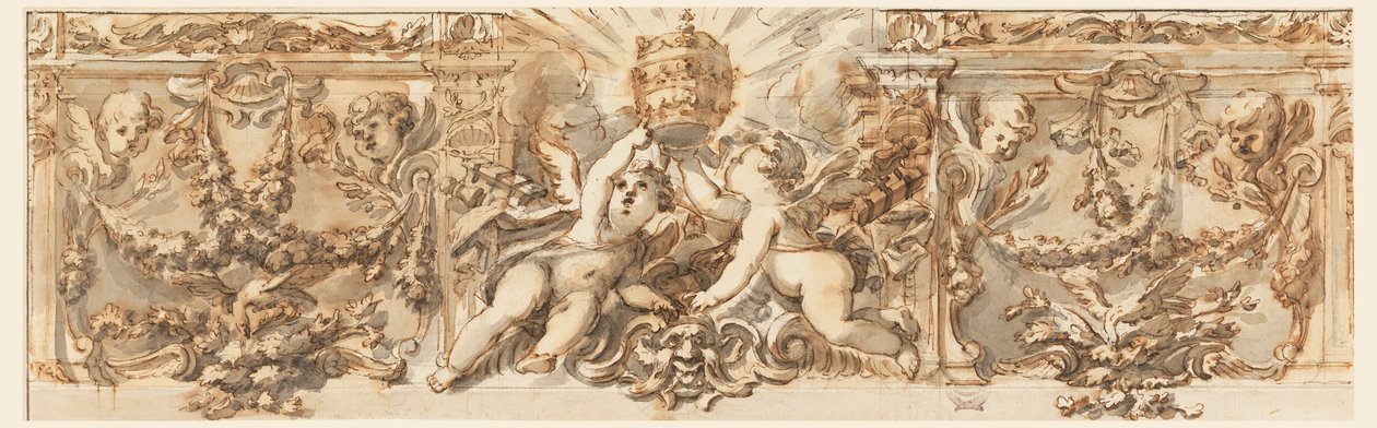 绘画，门楣装饰，约 1770 年 作者 菲利波·马基奥尼（Filippo Marchionni）