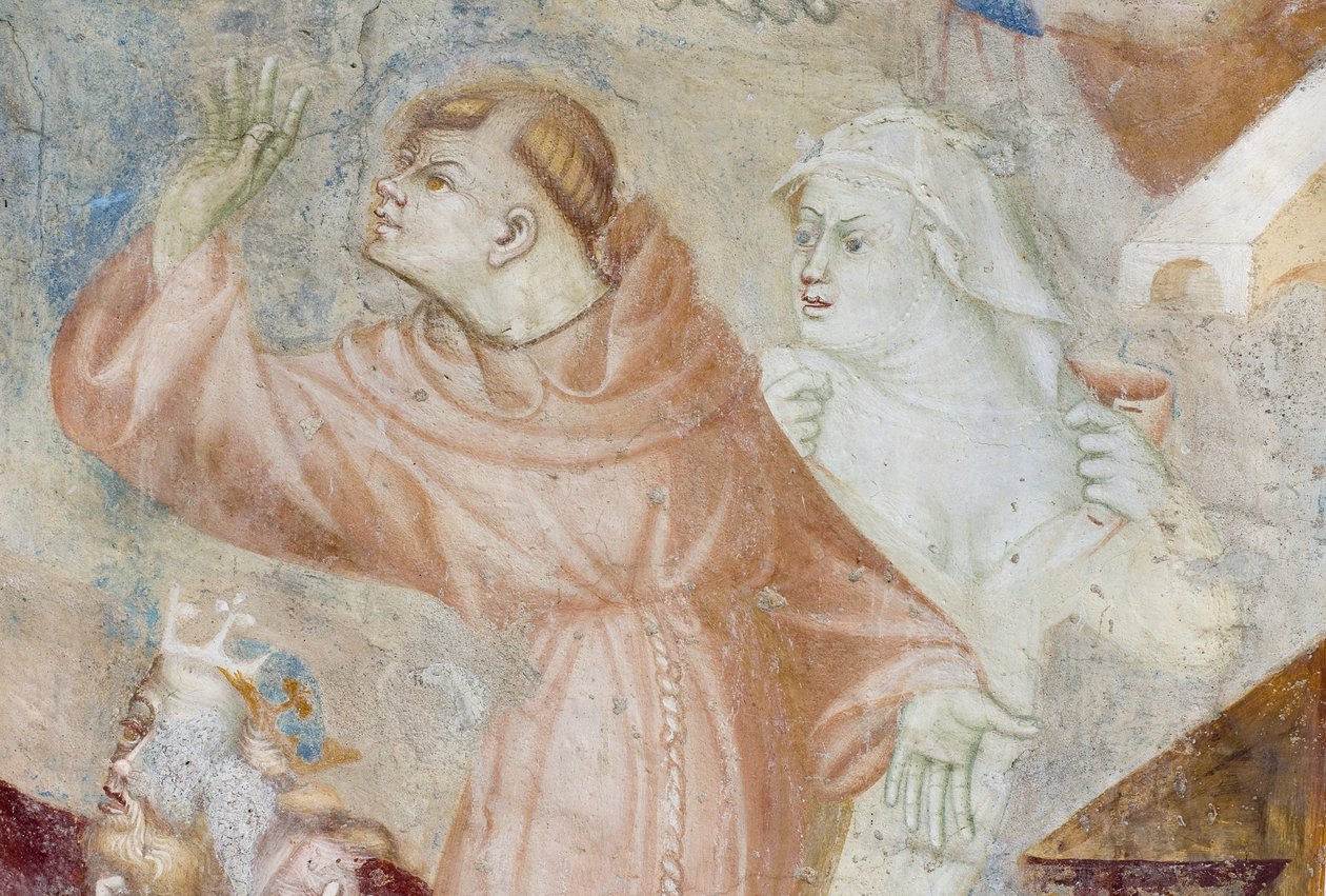 僧侣，最后审判的细节，c.1400 作者 Filippolo de和Veris da Milano Veris da Milano