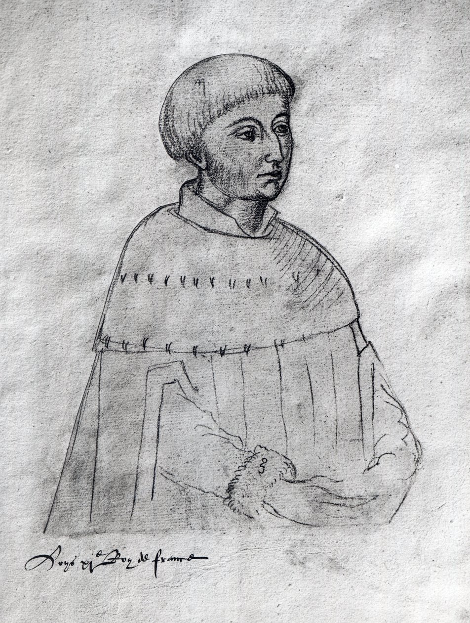 266 f.3女士来自&39;Recueil d&39;Arras&39;的路易十一（1423-83）肖像 作者 佛兰芒学校