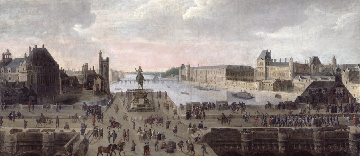 俯瞰下游的Pont-Neuf和塞纳河的看法，c.1633 作者 佛兰芒学校